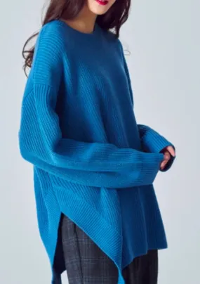 8SECONDS Slit Knit sweater - Blue