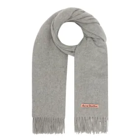 ACNE STUDIOS The Sustainable Edit Canada Narrow Wool Scarf - Light Grey Melange