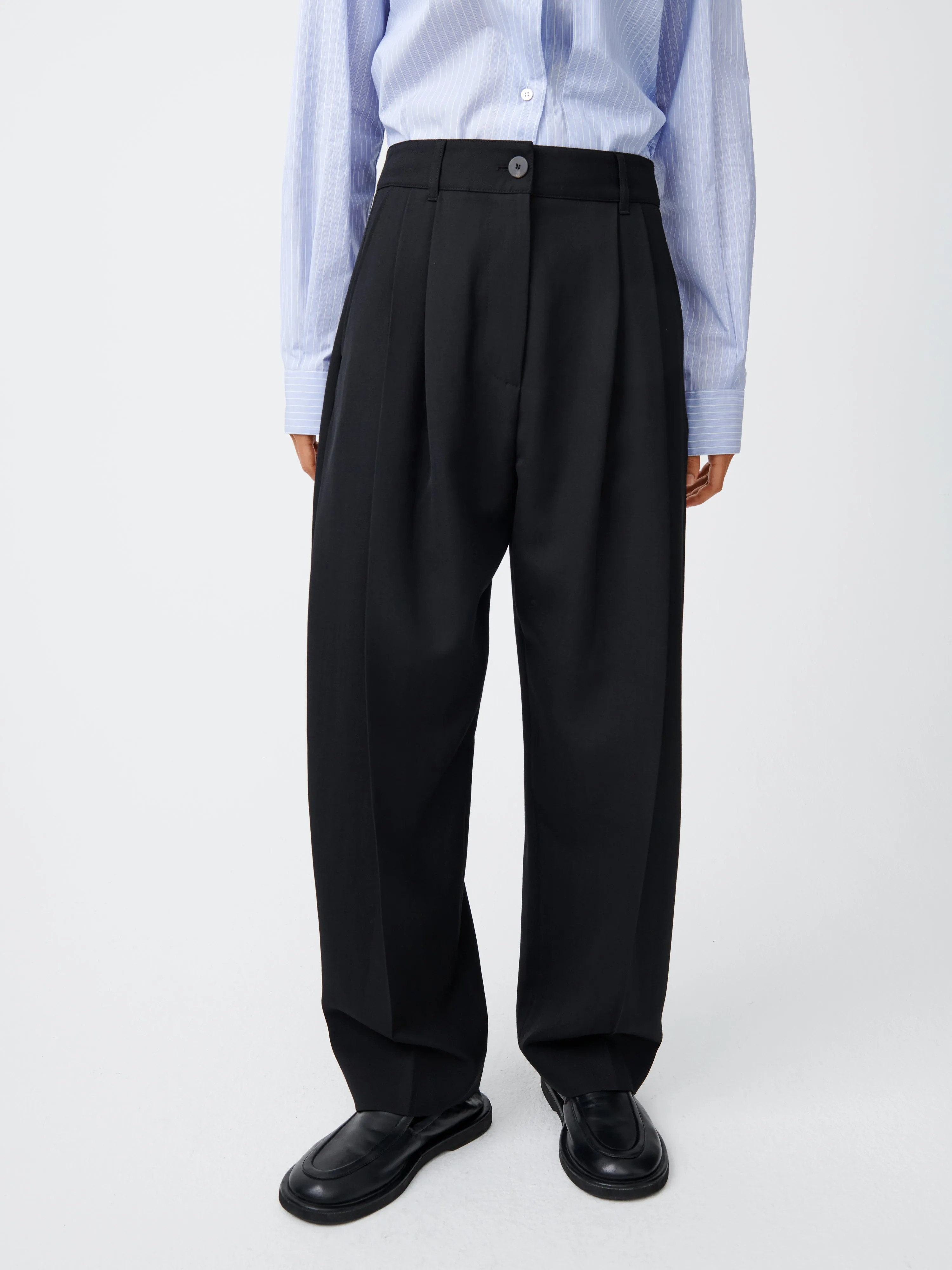 Acuna Black Wool Pants