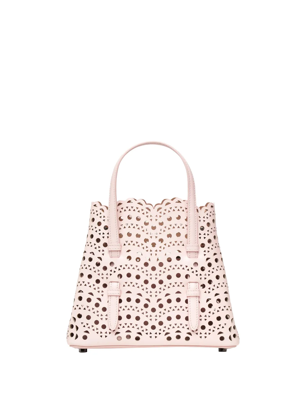 ALAIA Mina 20 Tote Bag in Pink Vienne Calf