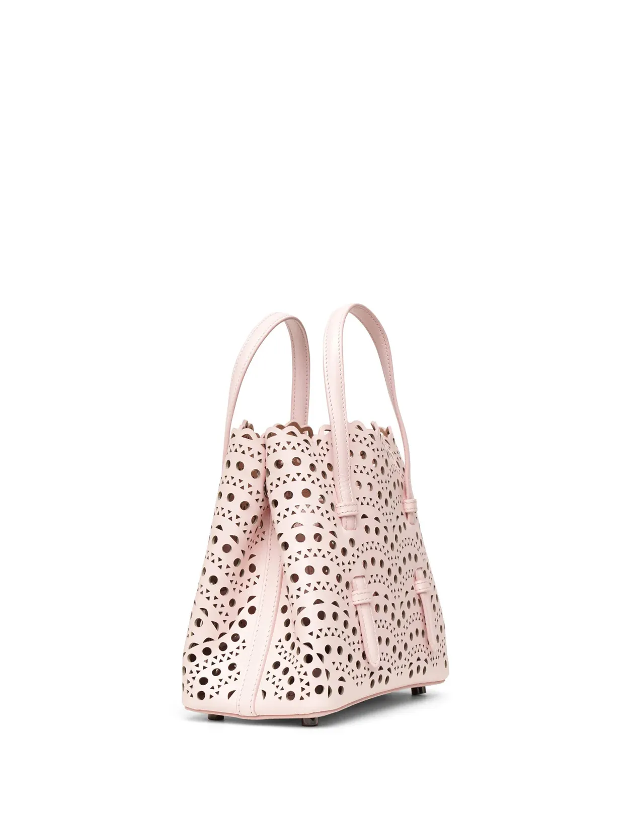 ALAIA Mina 20 Tote Bag in Pink Vienne Calf