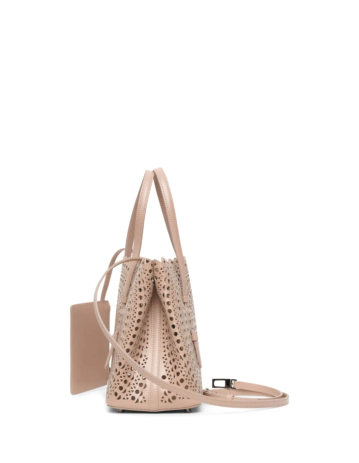 ALAIA Mina 25 Tote Bag in Sand New Vienne Calf