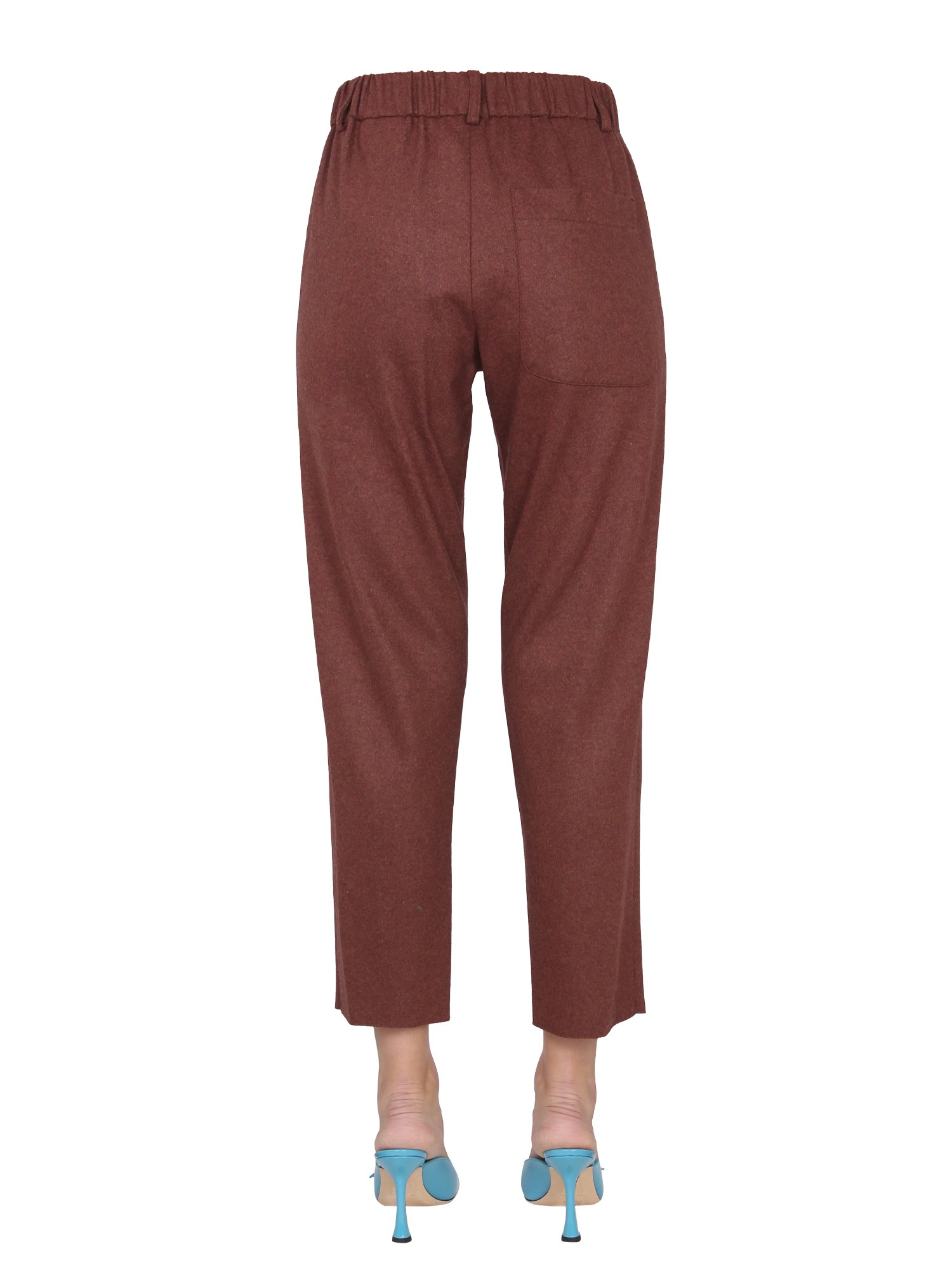 ALYSI Virgin Wool Slim Fit Trousers