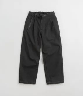 and wander x Maison Kitsune Cotton Wool Pants - Charcoal - Women's charcoal cotton wool pants from the collaboration between and