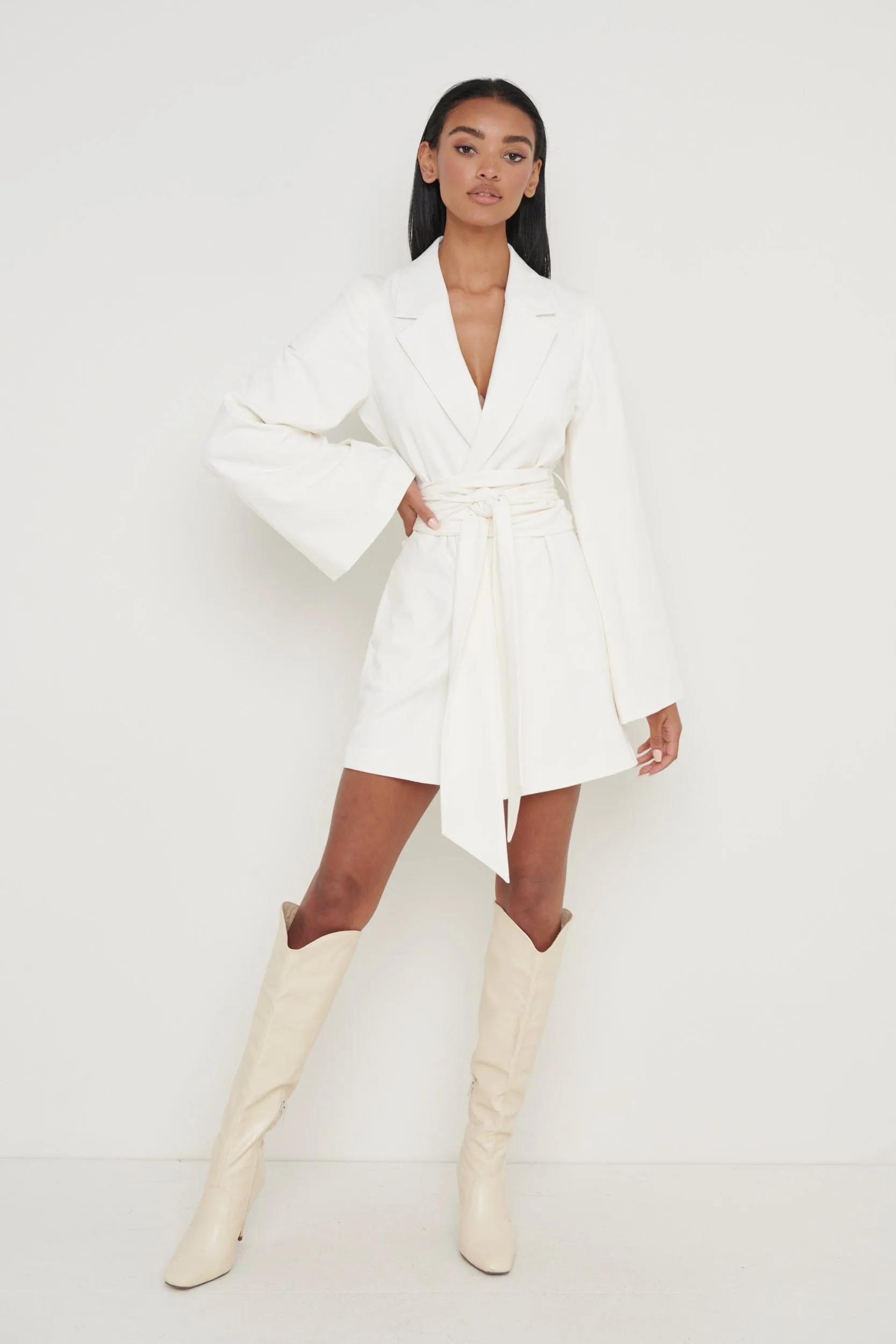 Anika Blazer Dress - Cream