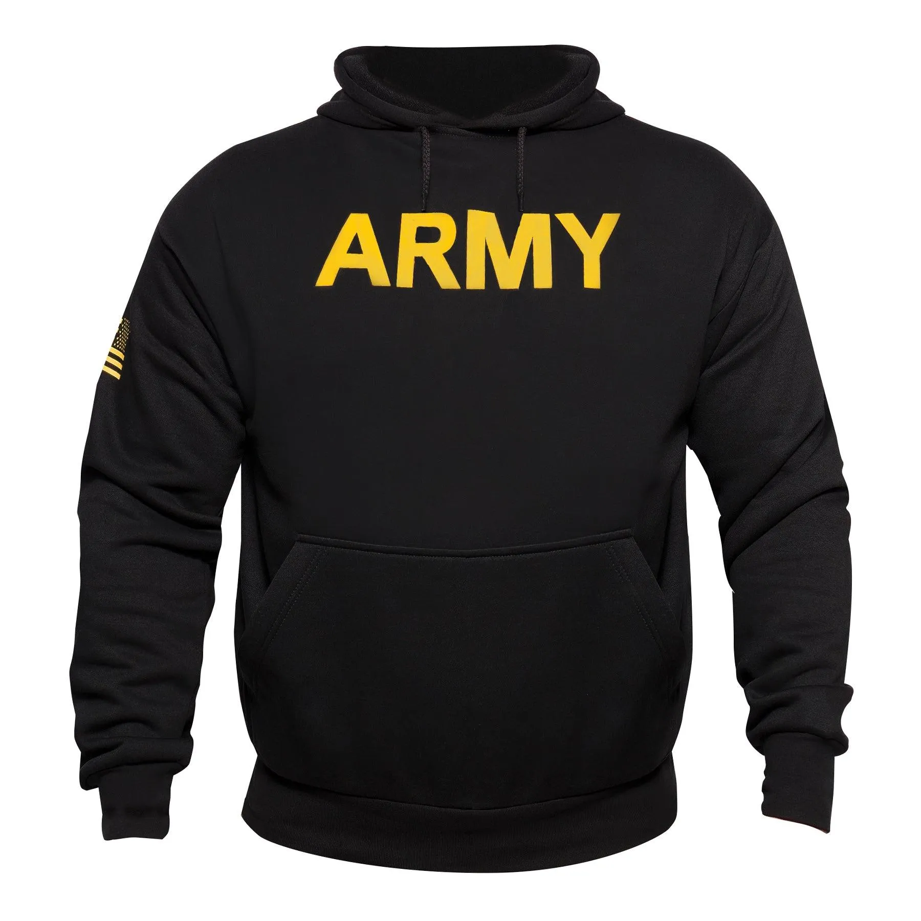 Army Printed Pullover Hoodie - Black