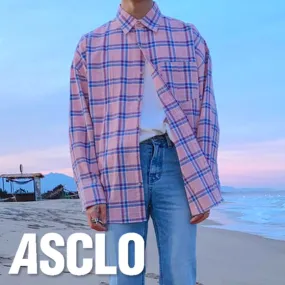 ASCLO  |Unisex Street Style Long Sleeves Cotton Oversized Shirts