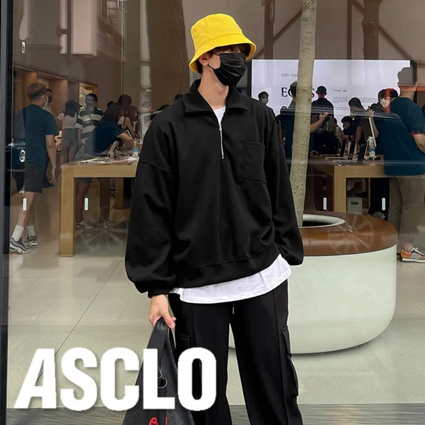 ASCLO  |Unisex Street Style Plain Cotton Oversized Shirts