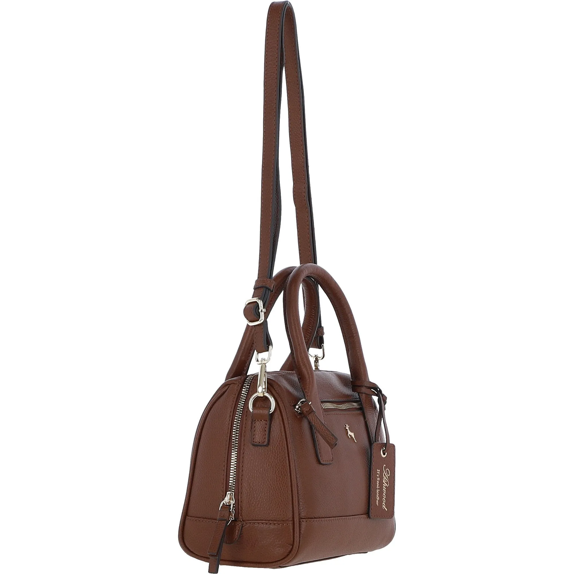 Ashwood Leather Women's Tote Crossbody Bag 2 Tone Tan: 64064