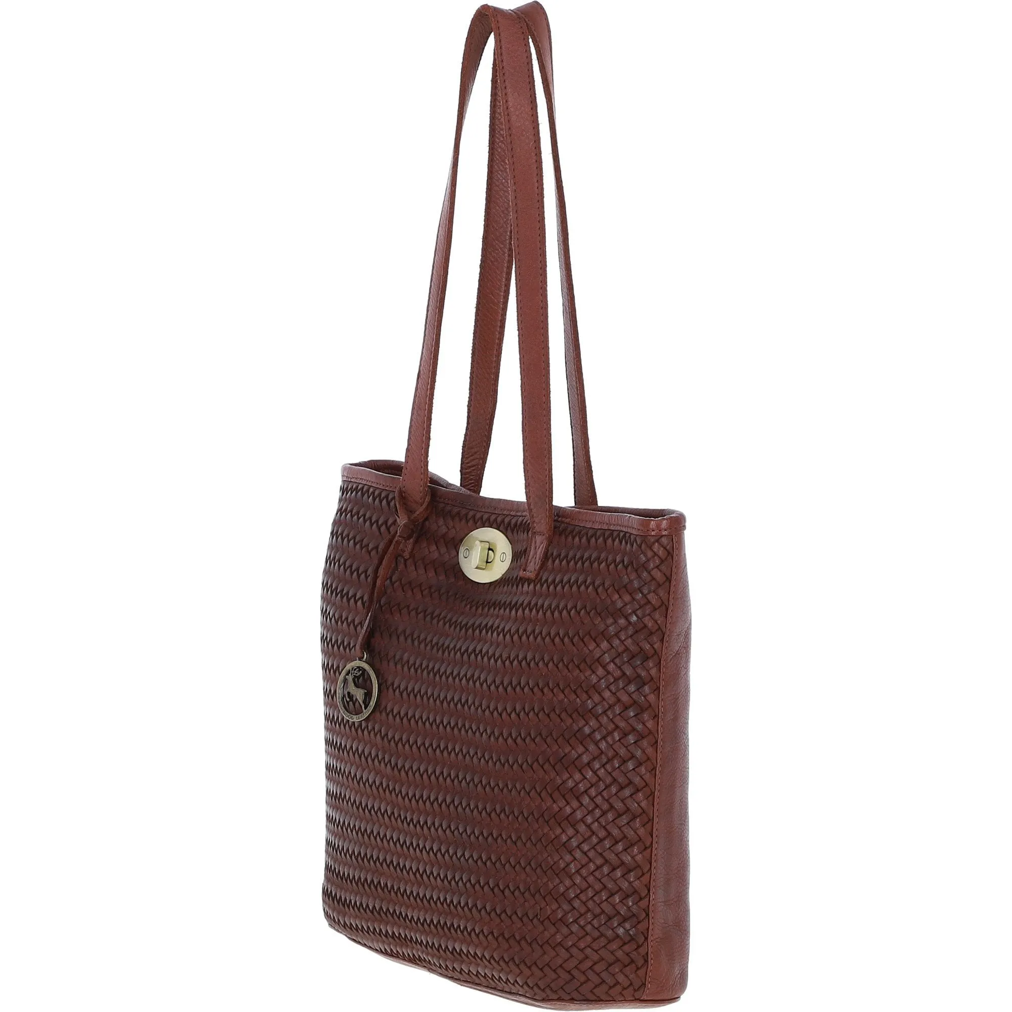 Ashwood Leather Woven Tote Bag Tan: GV-63754