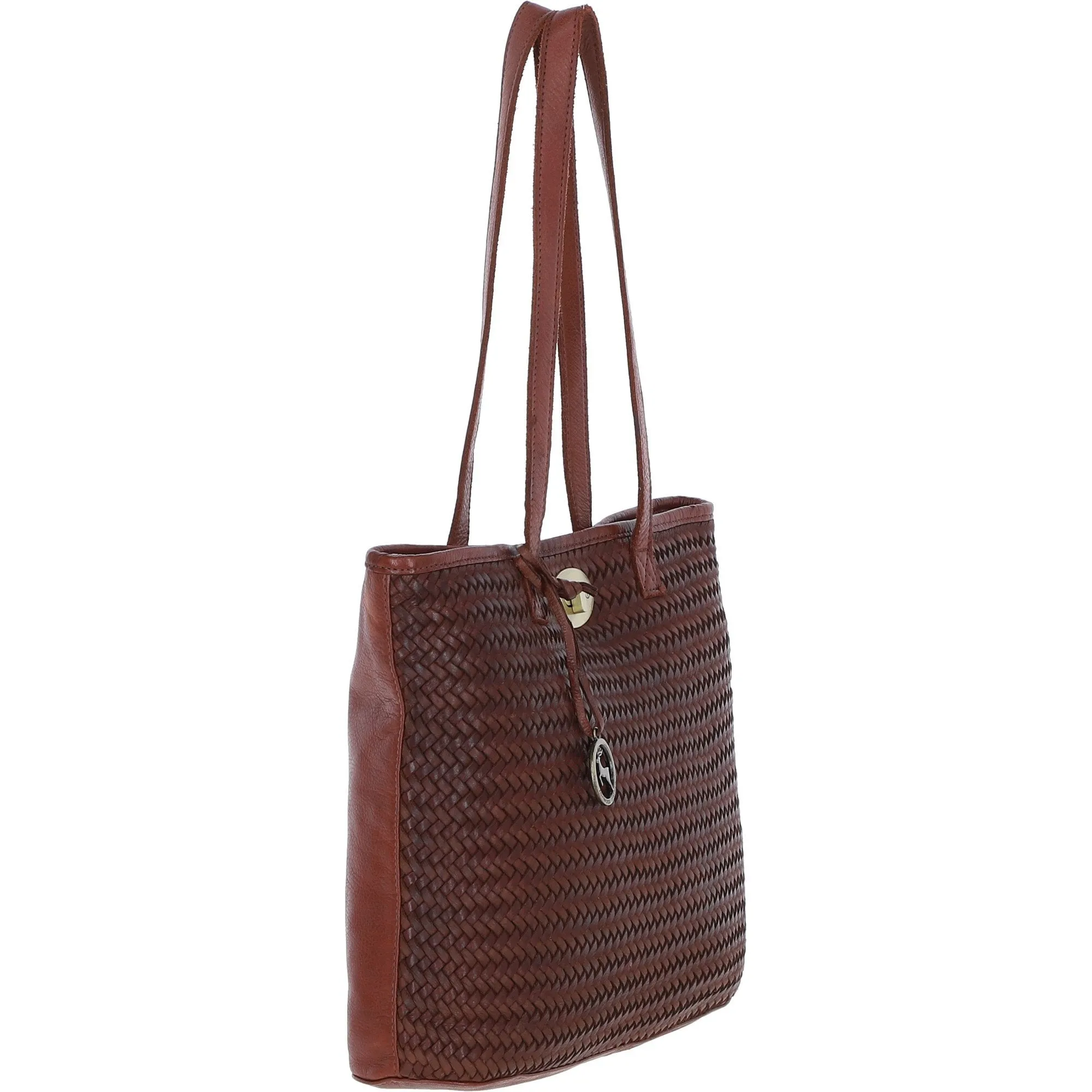 Ashwood Leather Woven Tote Bag Tan: GV-63754