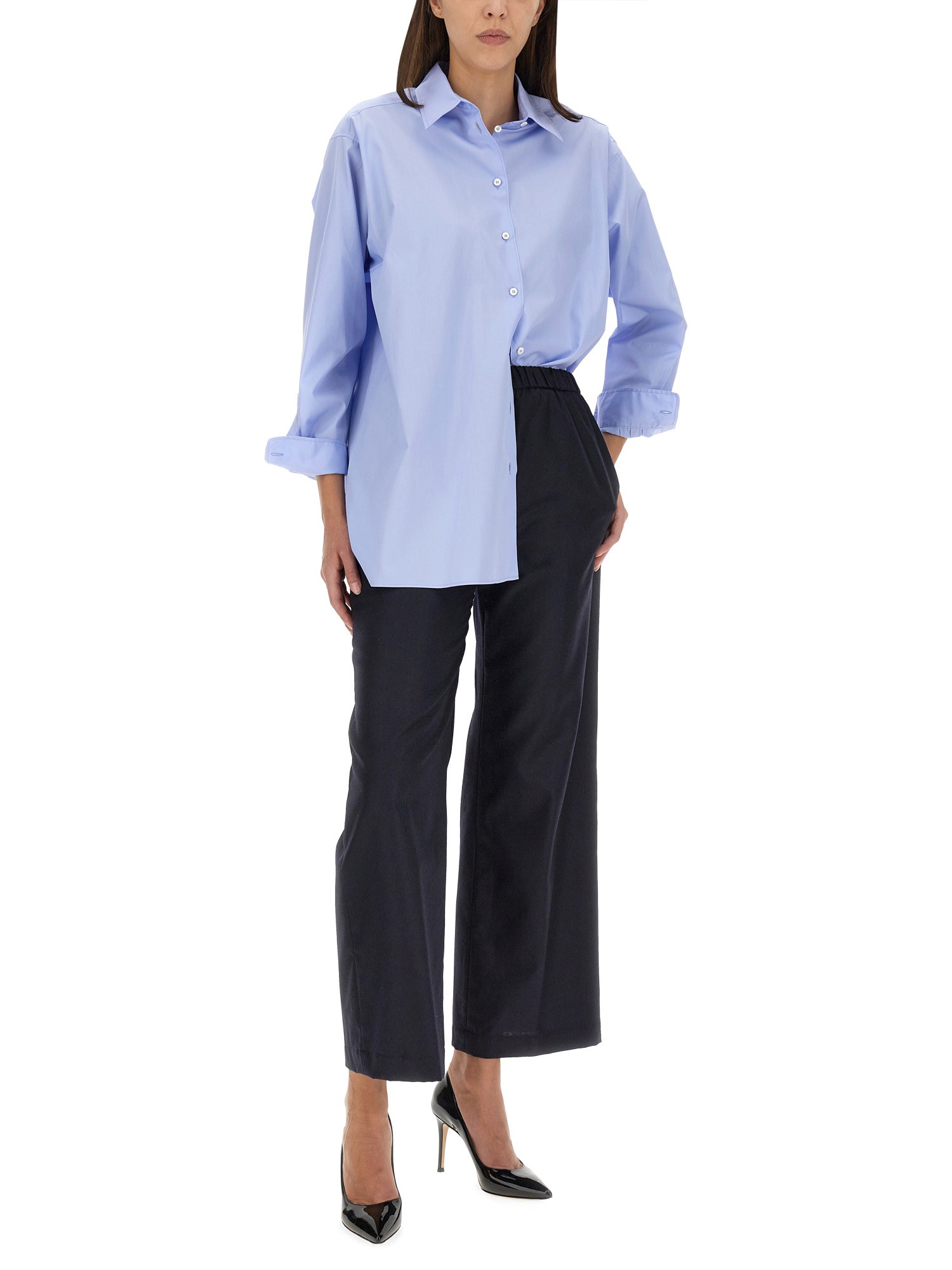 Aspesi wool wide-leg pants