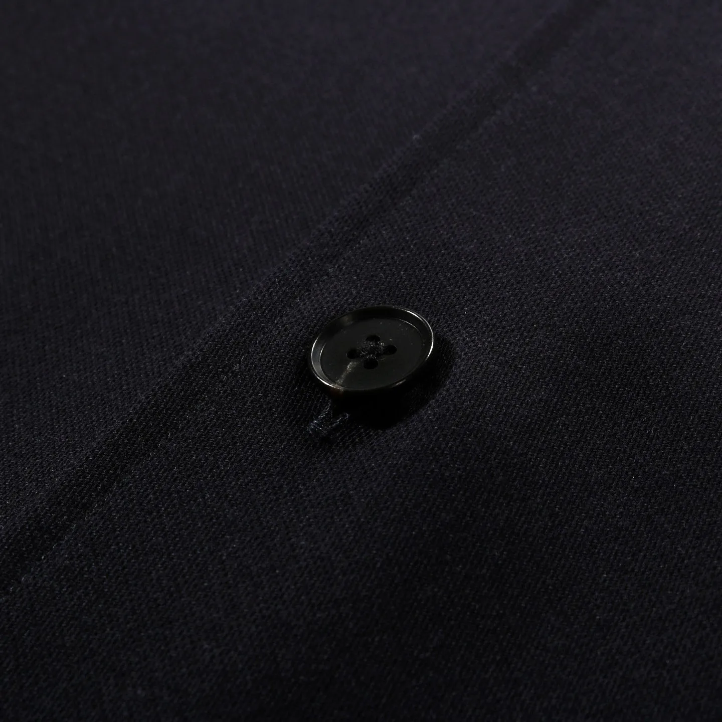 AURALEE dark navy wool dobby shirt