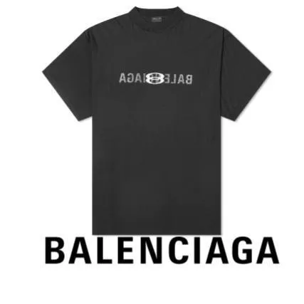 BALENCIAGA  |Street Style Plain Short Sleeves Oversized Logo Luxury