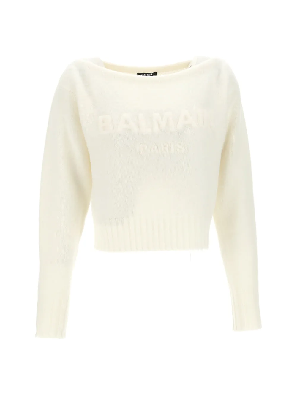 Balmain fine knit jumper, slash-neck