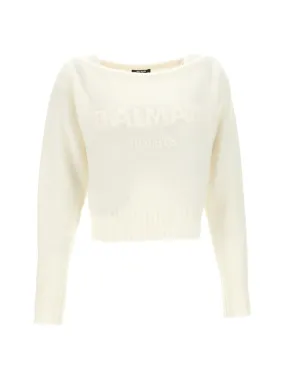 Balmain fine knit jumper, slash-neck