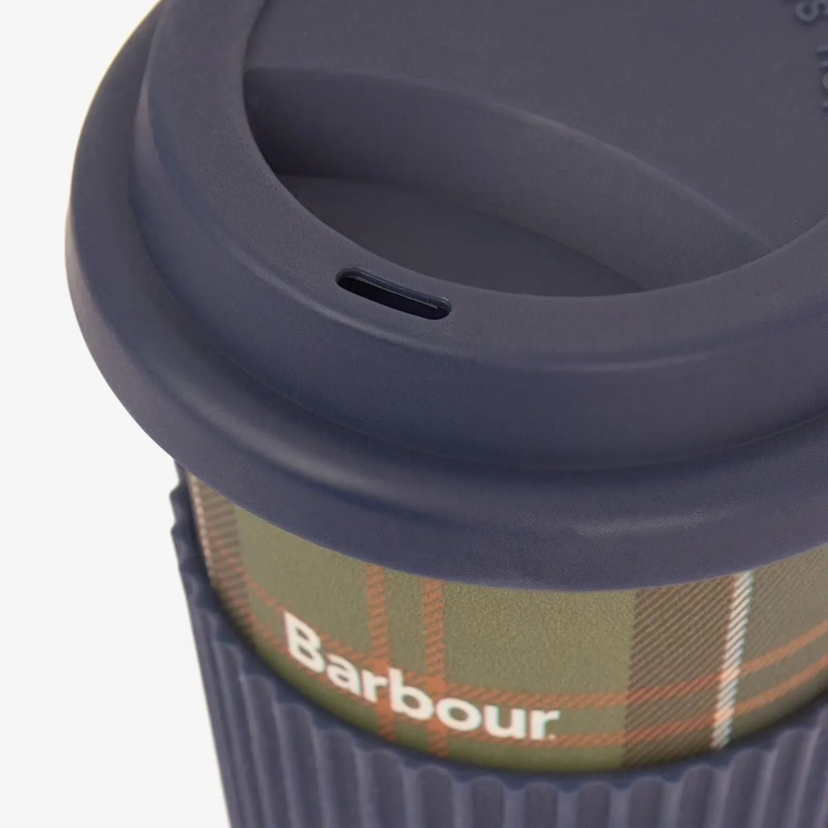 Barbour Men's Navy/Classic Tartan Travel Mug Set