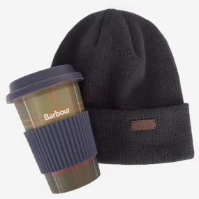 Barbour Men's Navy/Classic Tartan Travel Mug Set