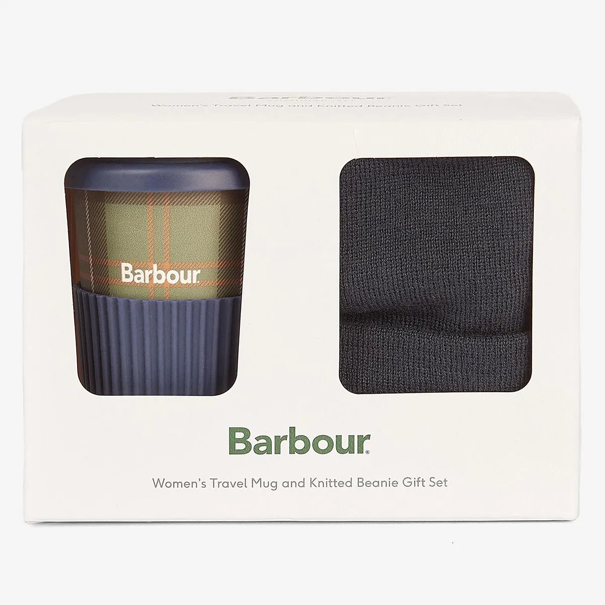 Barbour Men's Navy/Classic Tartan Travel Mug Set