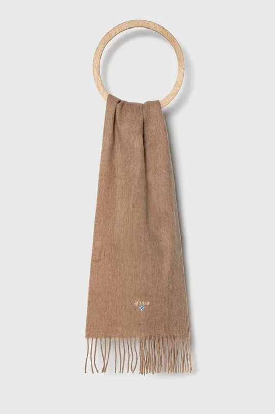 Barbour wool scarf beige color