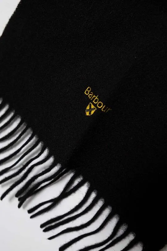 Barbour wool scarf black color