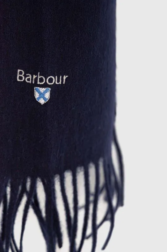 Barbour wool scarf navy blue color