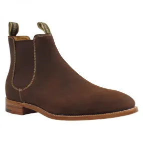 Barker Mansfield Chelsea Boots - Medium Brown Waxy Suede