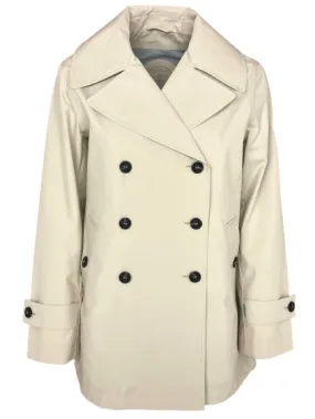 Beige Double Breasted Women's Trench Coat.