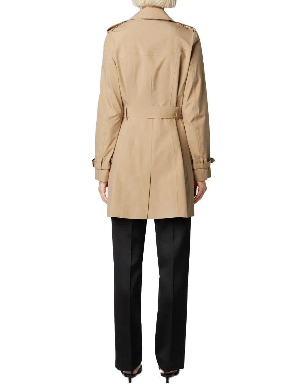 Beige trench coat