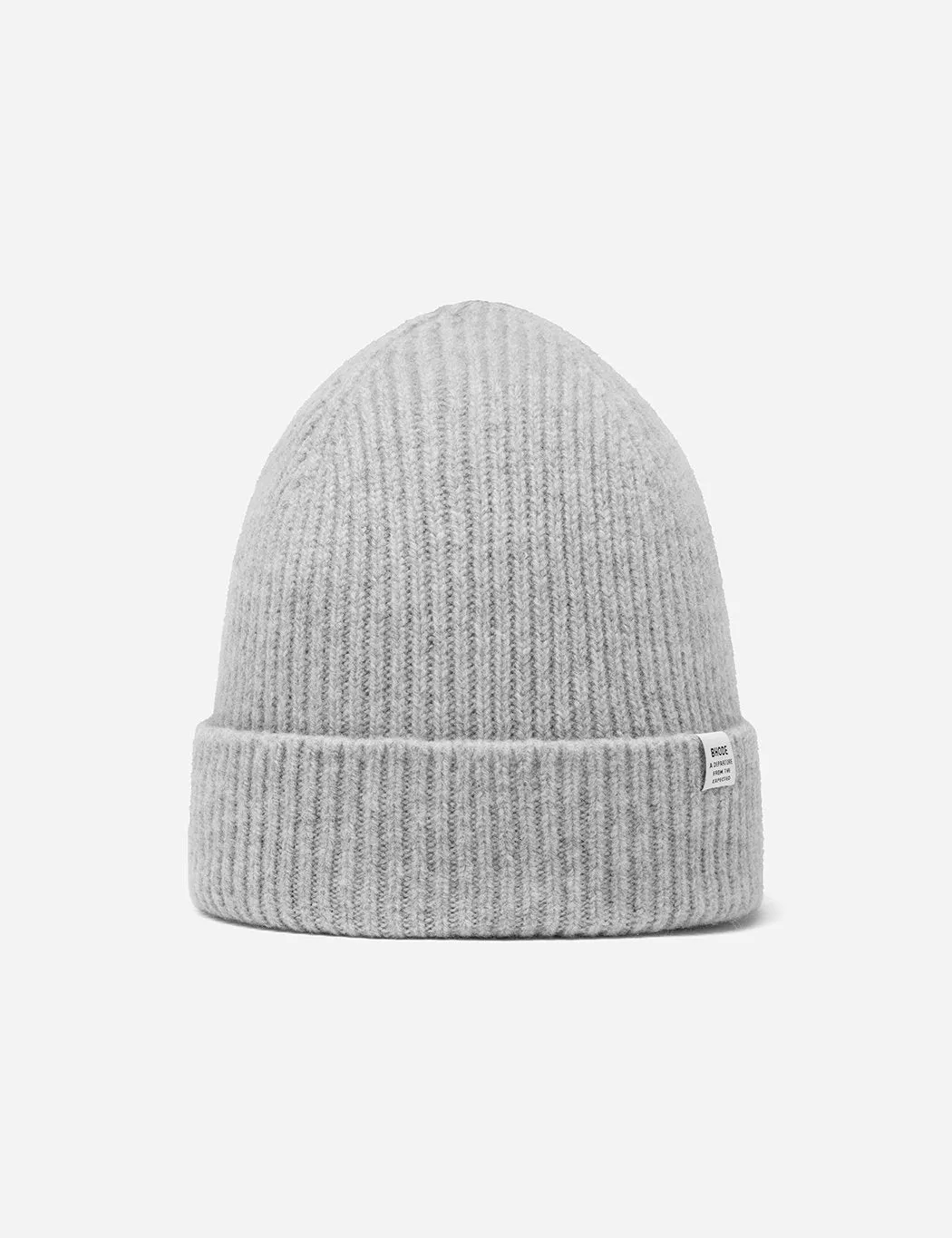 Bhode 'Hawick' Scottish Knitted Beanie Hat (Lambswool) - Light Grey