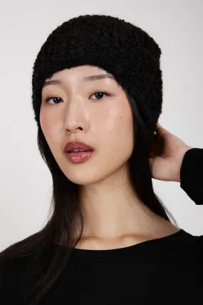 Black Bouclé Hat