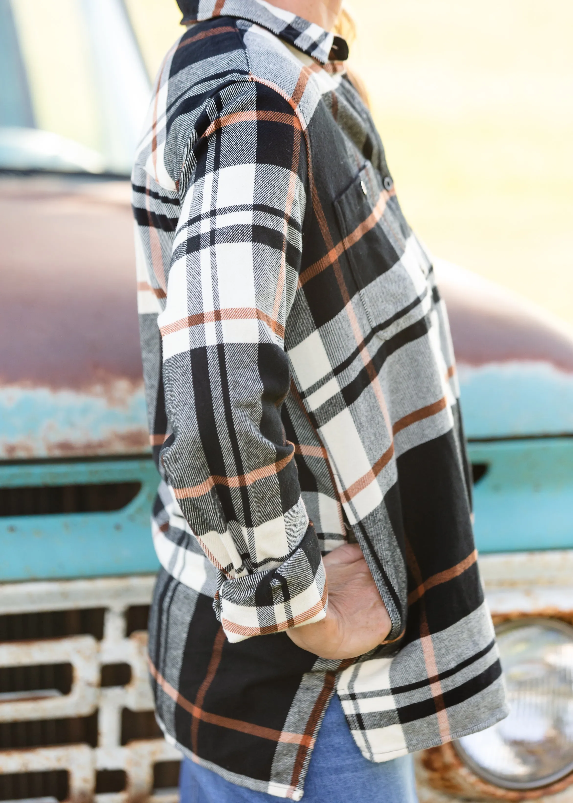 Black Copper Mila Flannel Shirt - FINAL SALE