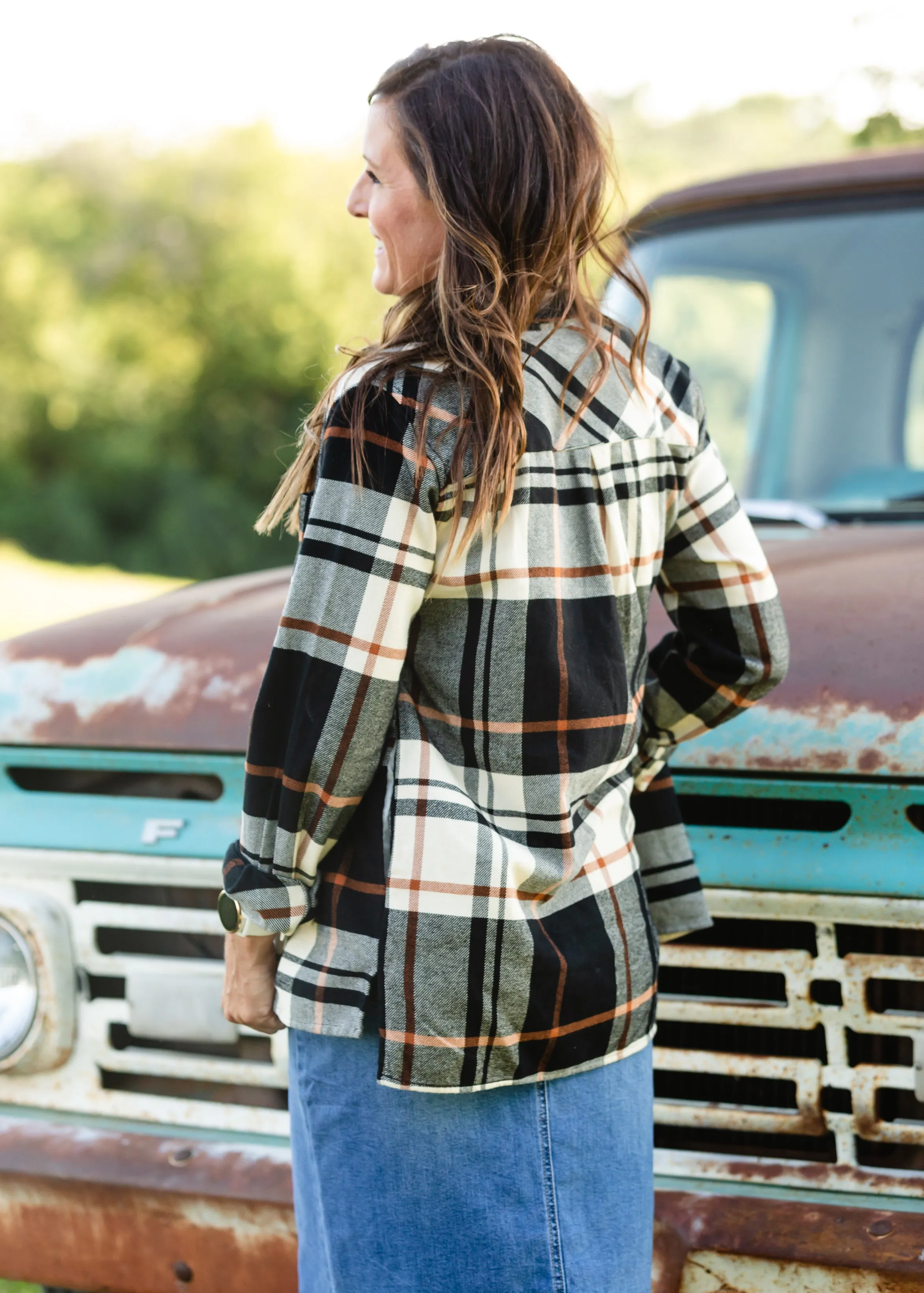 Black Copper Mila Flannel Shirt - FINAL SALE