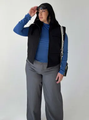 Black Kirby Puffer Vest - Curvy Fit