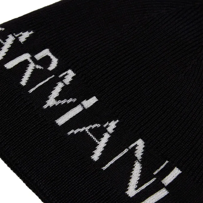 Black Wool Beanie Hat