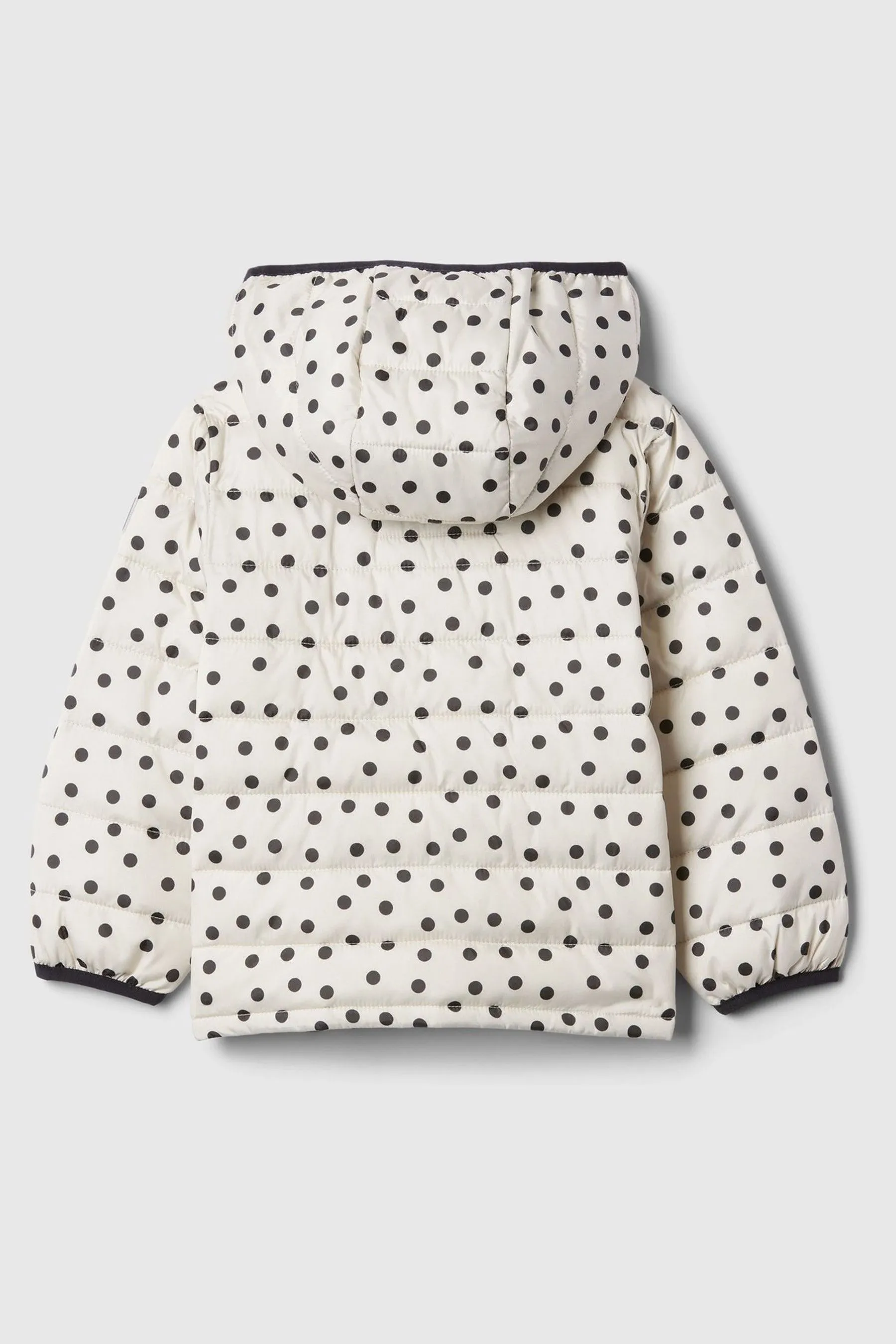 Black/White Polka Dot ColdControl Puffer Jacket (6mths-5yrs)