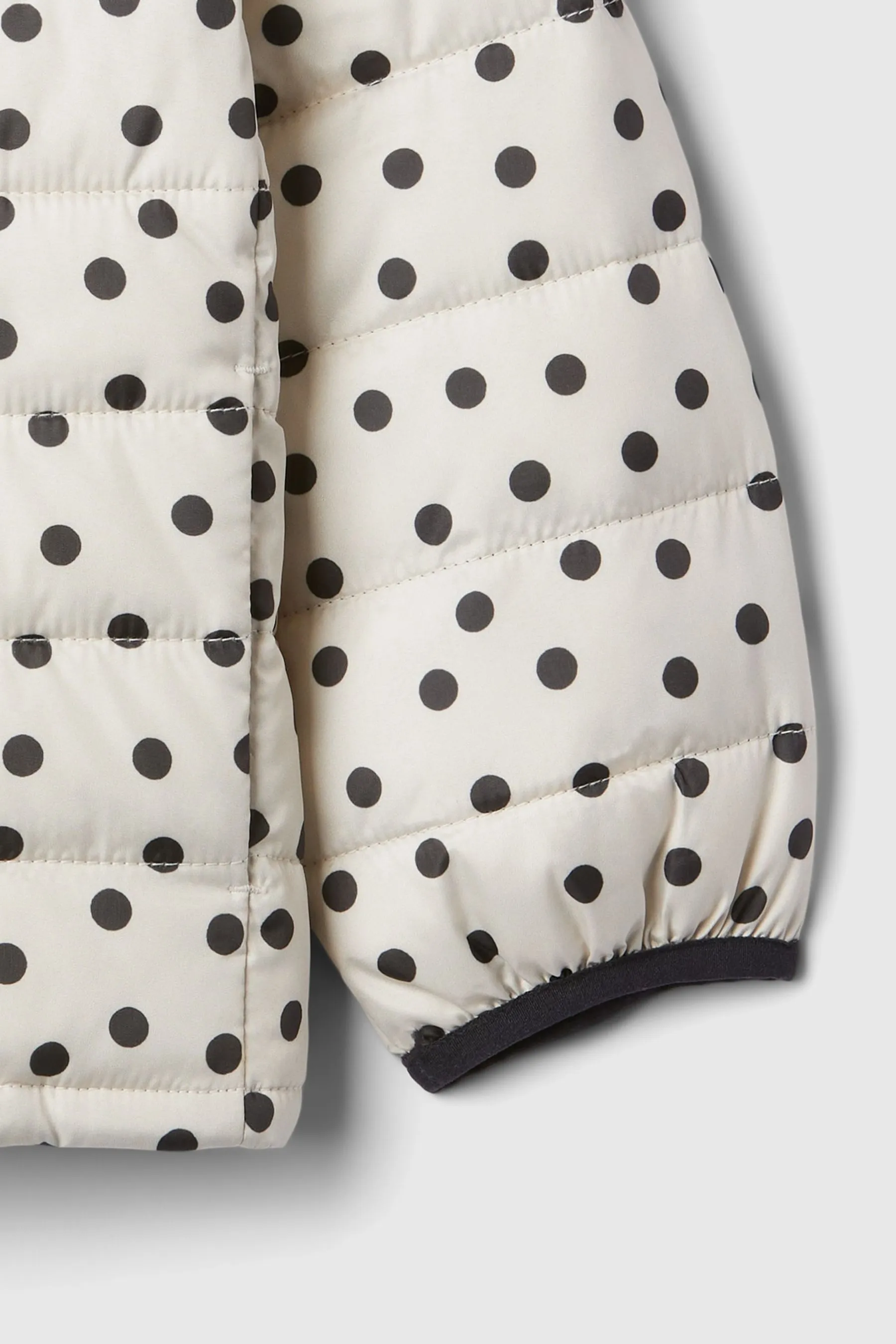 Black/White Polka Dot ColdControl Puffer Jacket (6mths-5yrs)