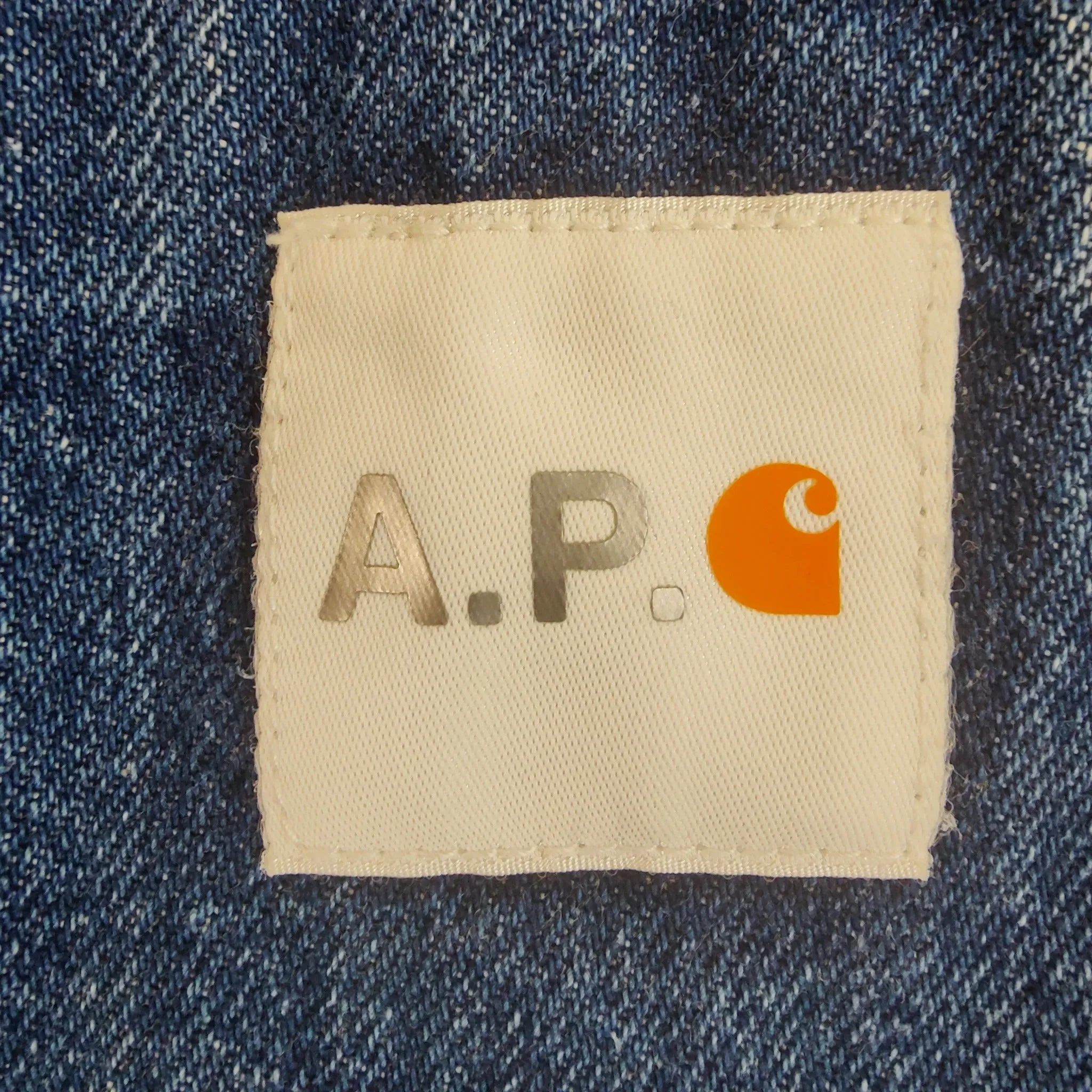 Blue APC Carhartt denim jacket