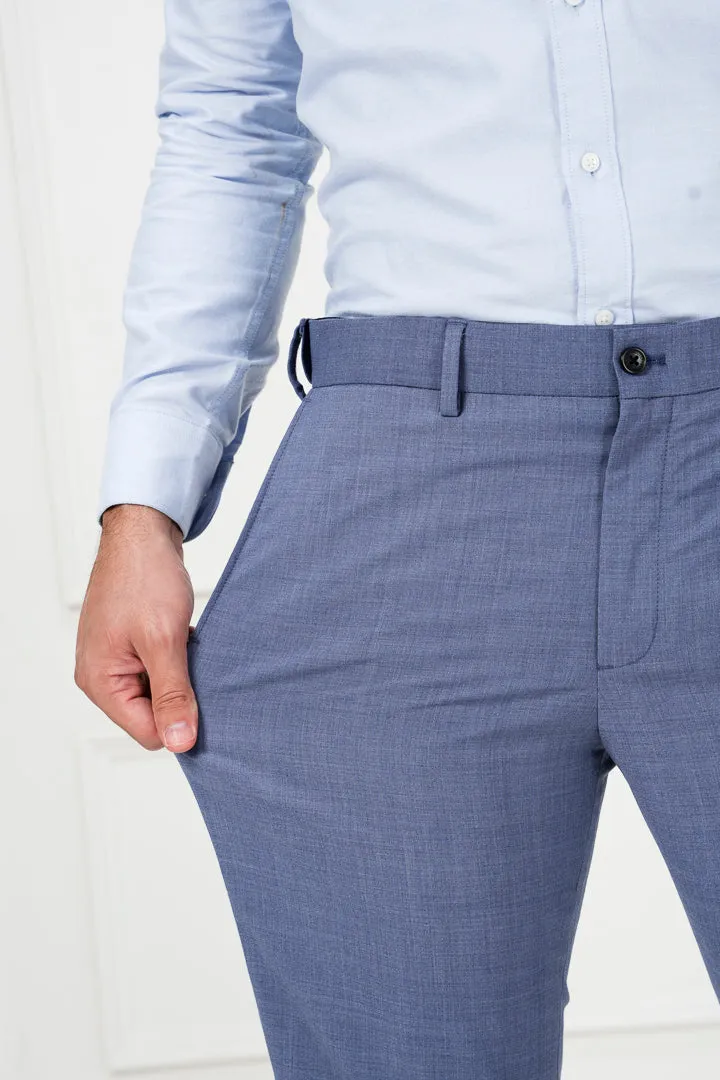 Blue Chicago Melange Wool Pants