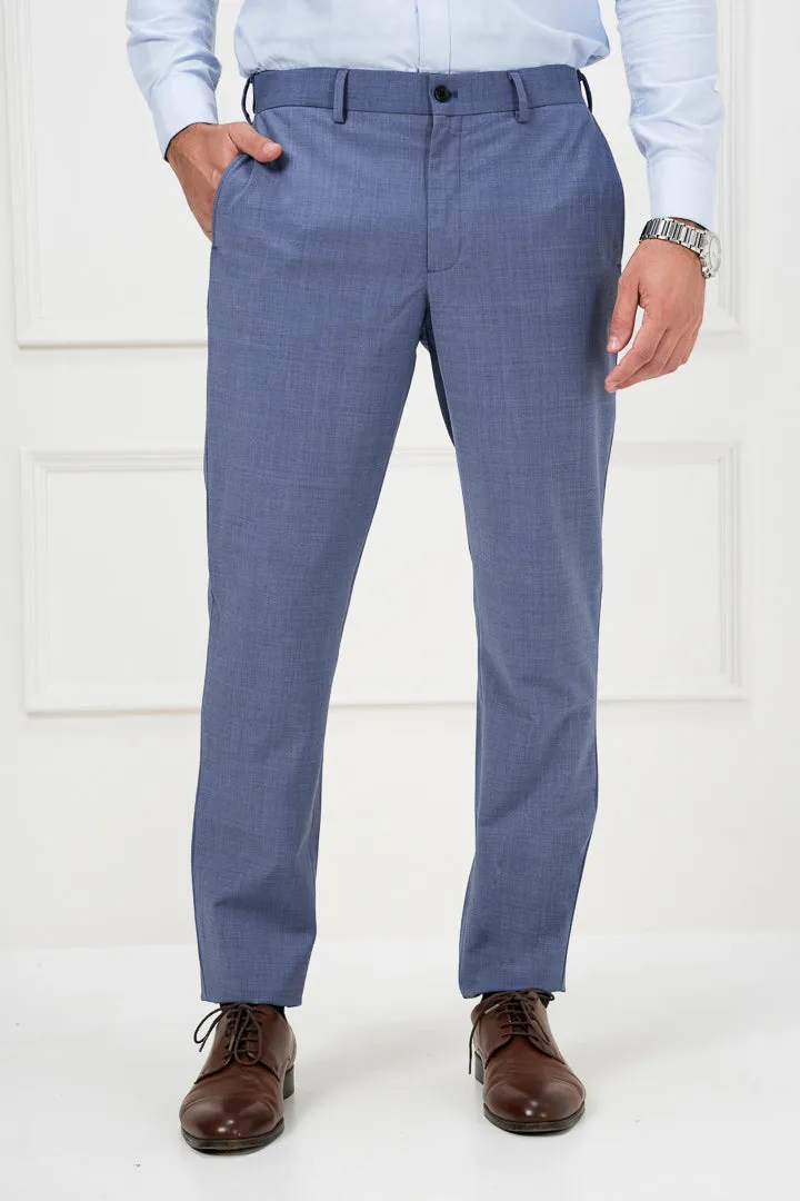 Blue Chicago Melange Wool Pants