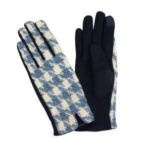 Blue Knit Smart Touch Gloves