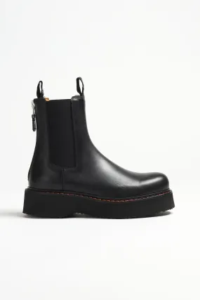 Boots Single Stack Chelsea in Schwarz