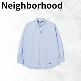 Button-down long sleeve cotton shirts for neighborhoods