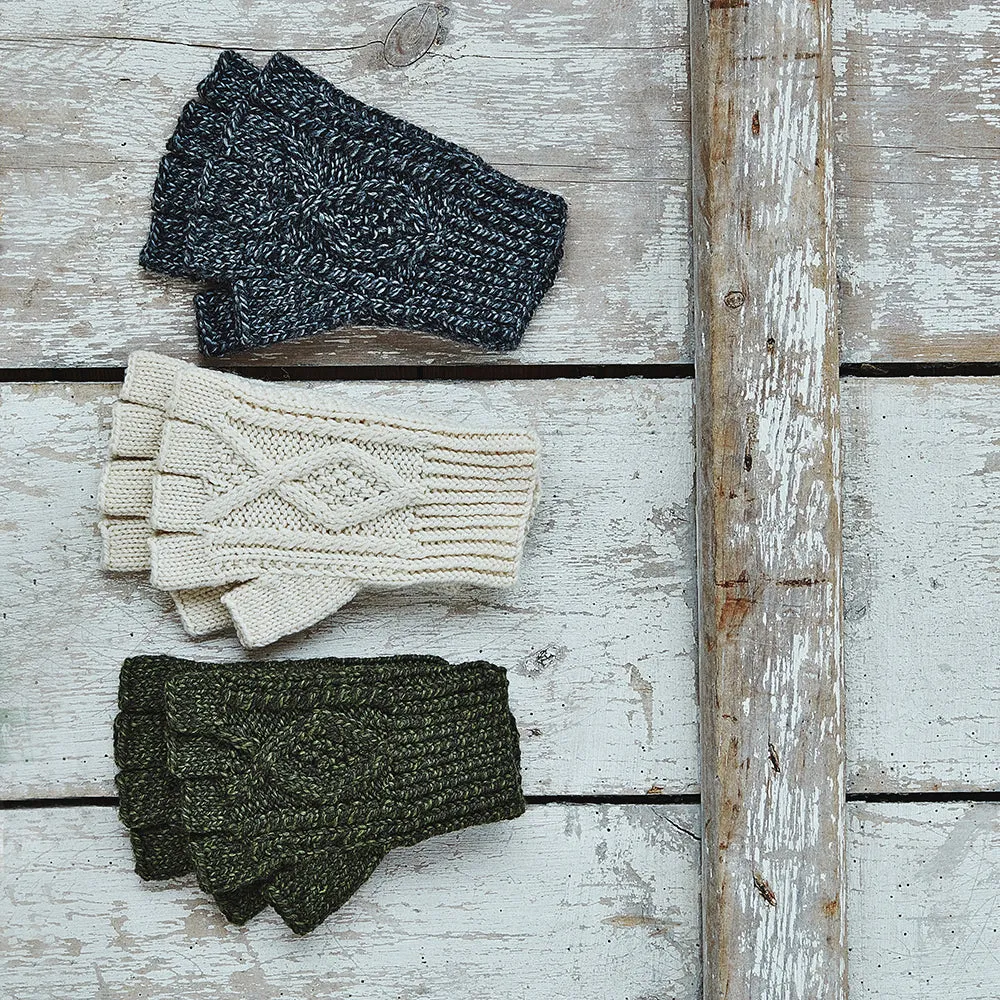 Cable Knit Fingerless Gloves: Shop now for cozy and stylish fingerless gloves in fashionable cable knit. Stay warm and fashionab