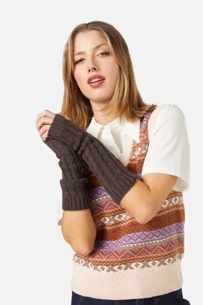 Cable Knit Fingerless Gloves