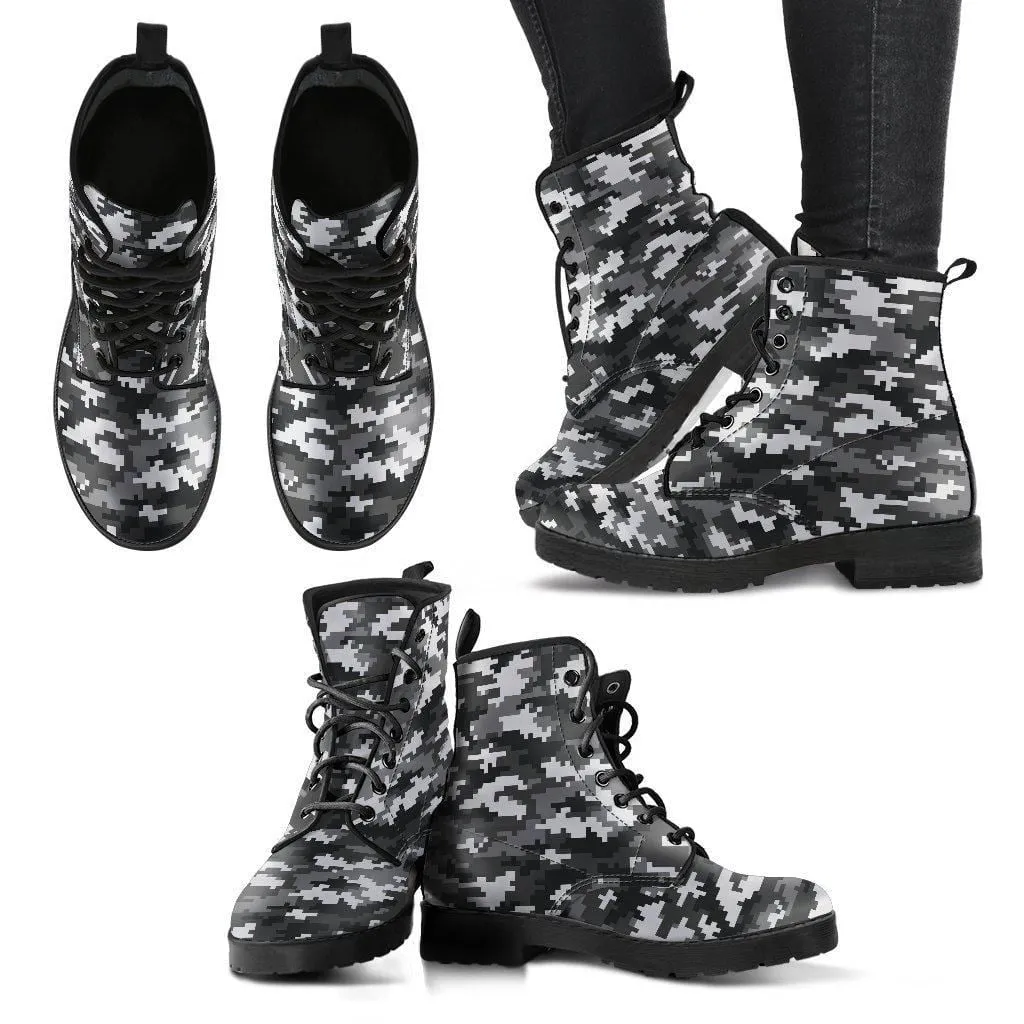 Camouflage Women's Leather Boots