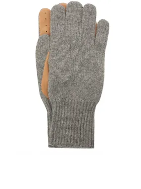 Cashmere gloves with suede palm