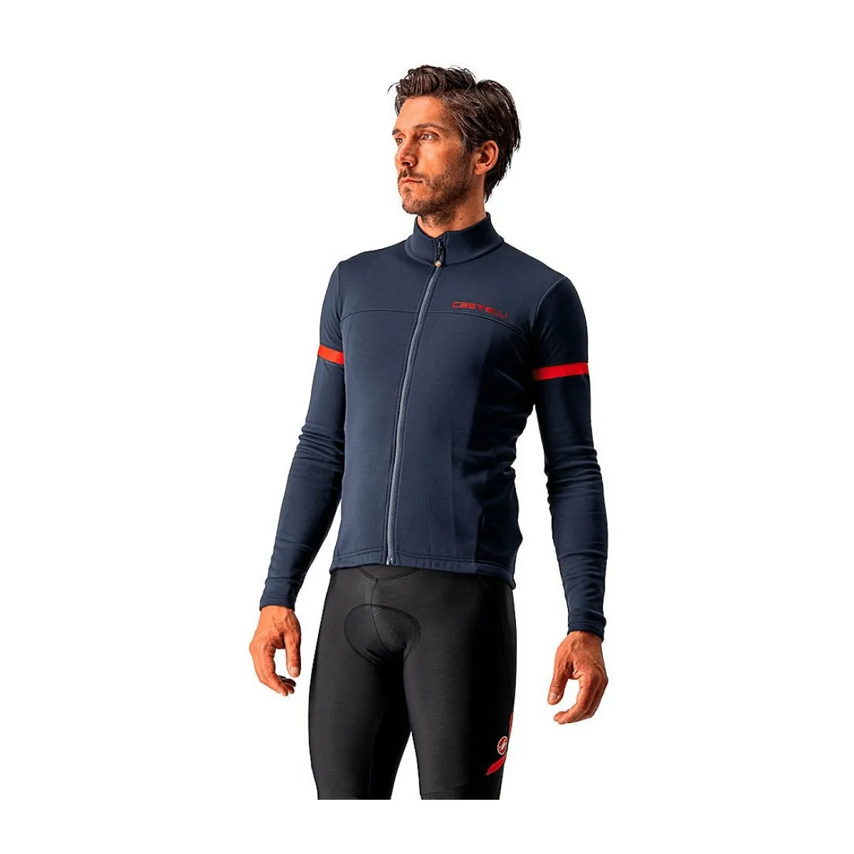 Castelli Fondo 2 FZ Blue Long Sleeve Jersey