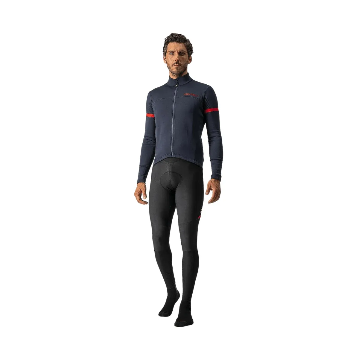 Castelli Fondo 2 FZ Blue Long Sleeve Jersey