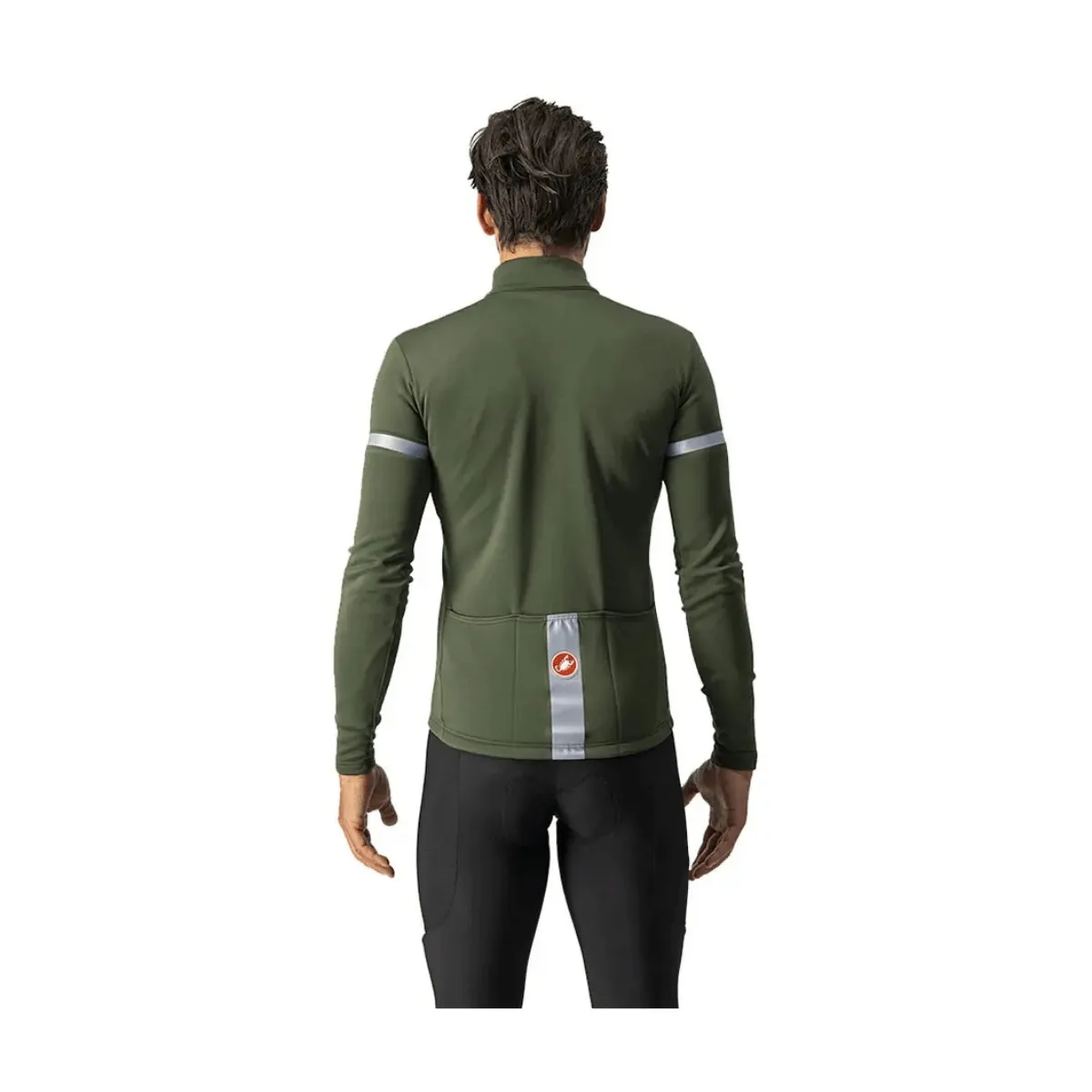 Castelli Fondo 2 FZ Long Sleeve Jersey Olive Green